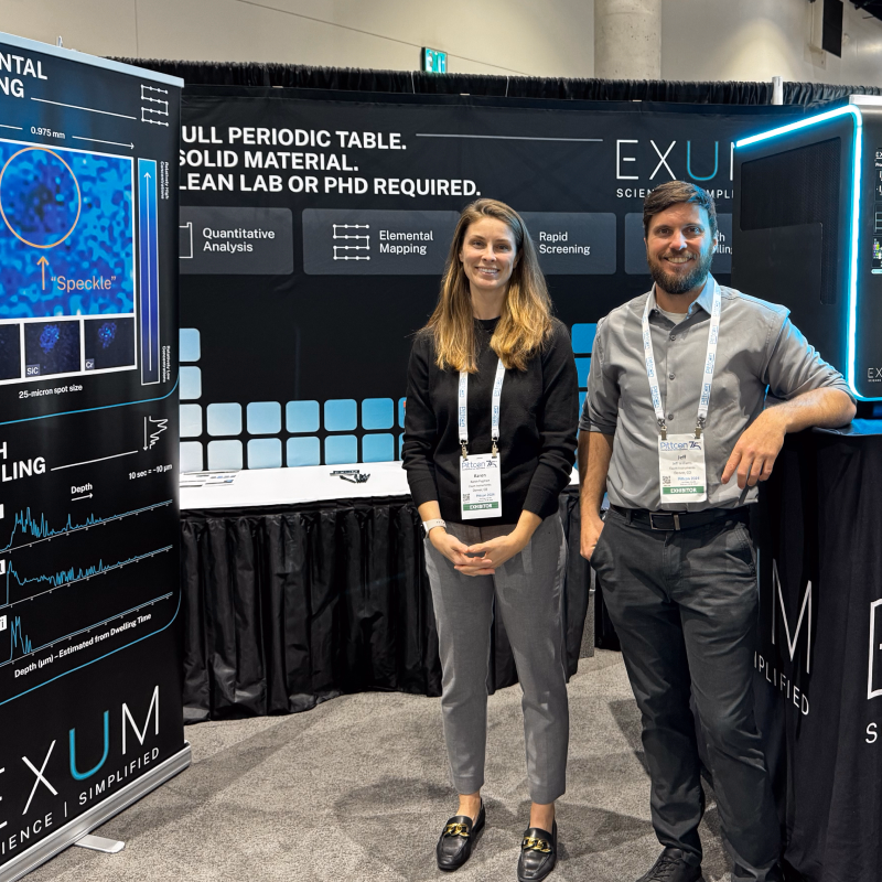 Exum Instruments booth at Pittcon