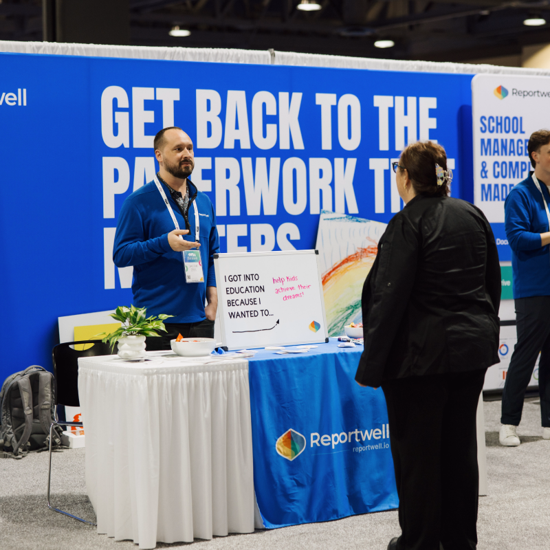 Reportwell conference booth