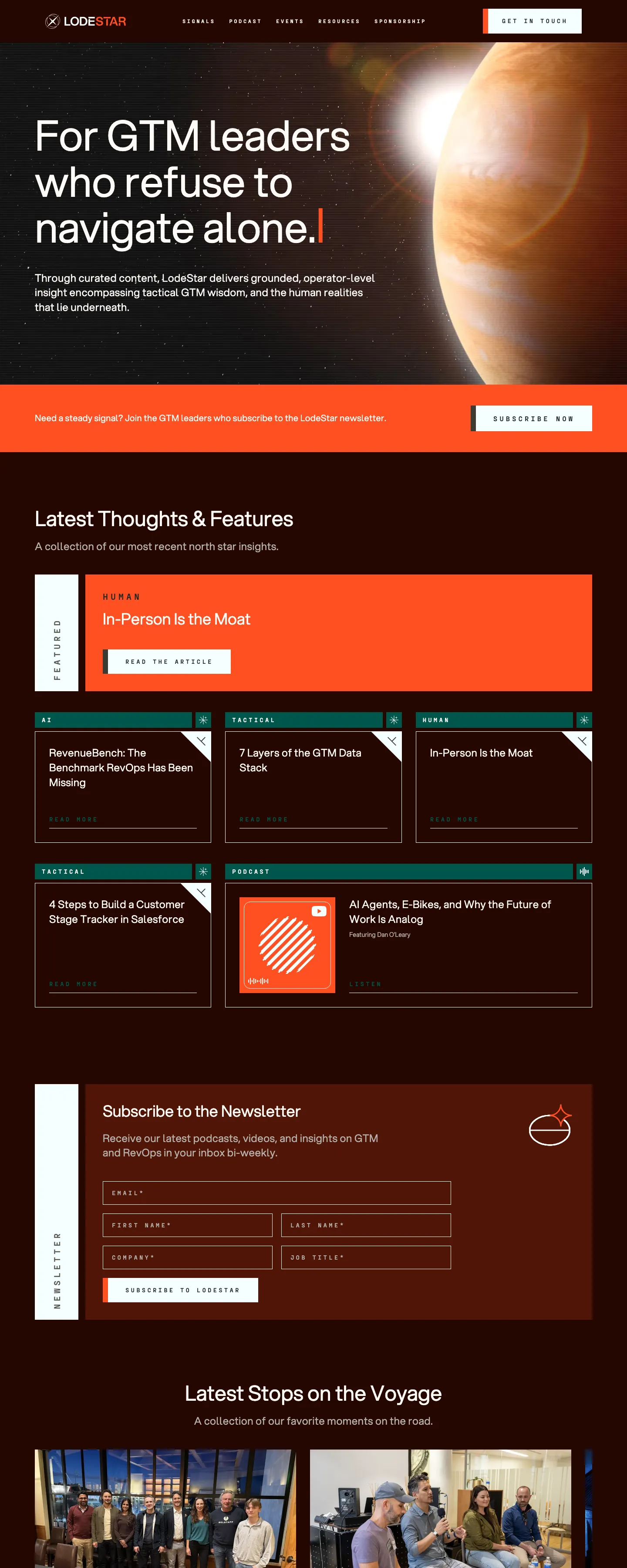 LodeStar website homepage, full page, designed and built by Five Four