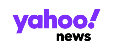 Yahoo brand name in bold purple lowercase letters with an exclamation mark.