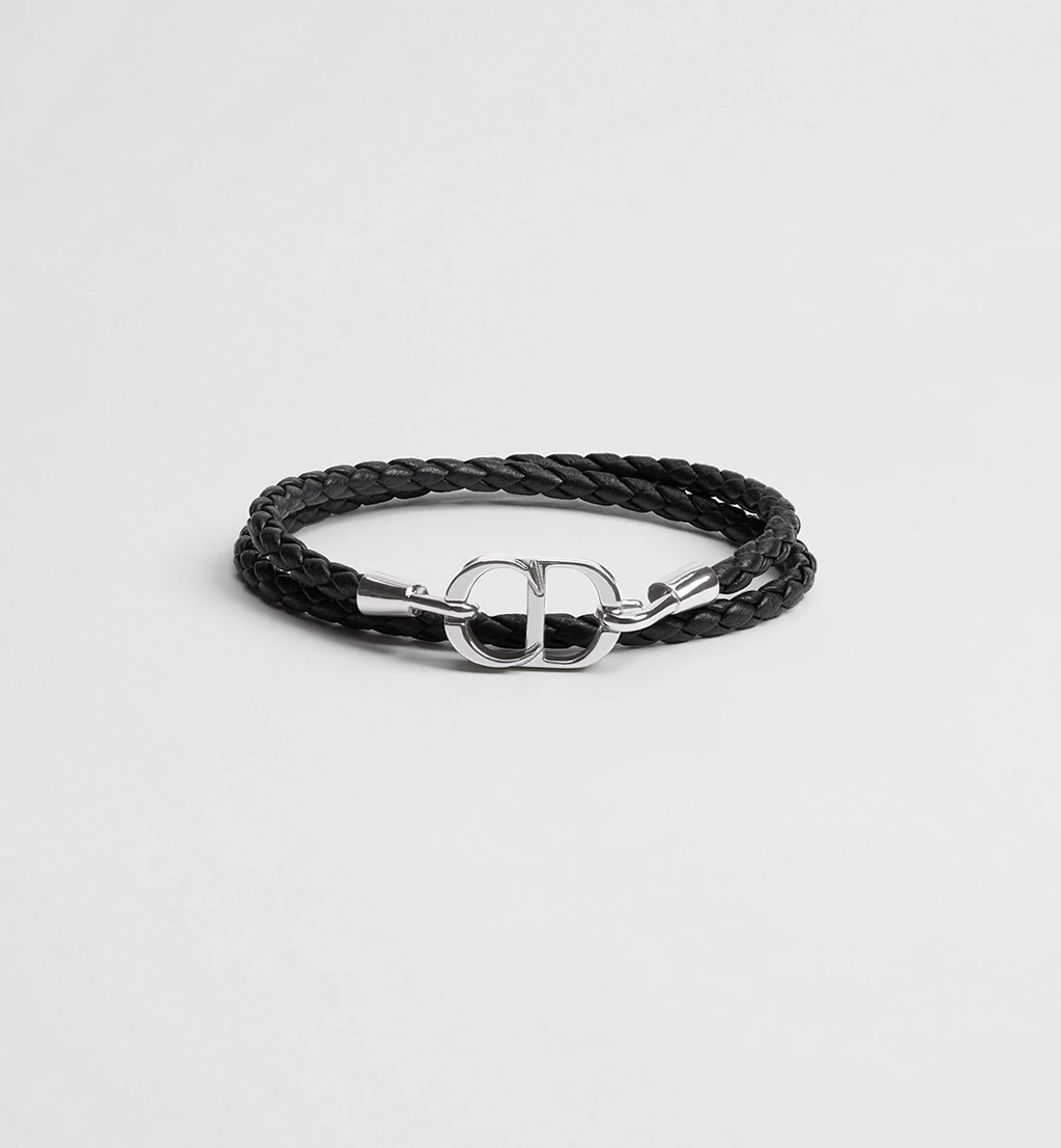 Dior Icon Braided Leather Double Bracelet