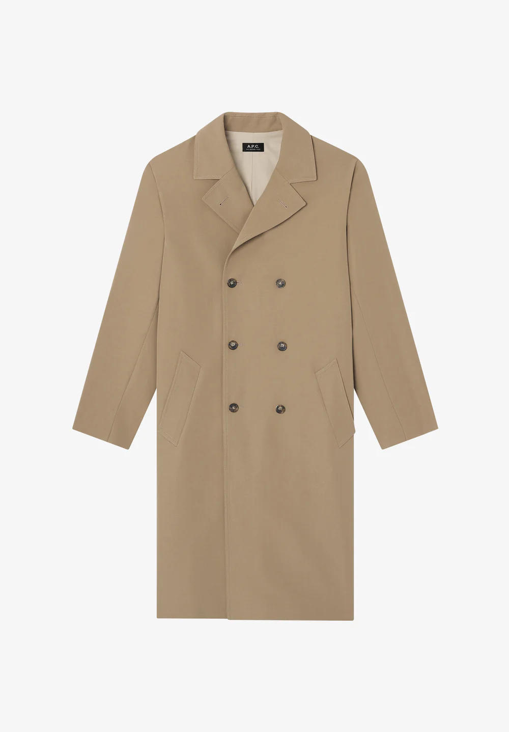 A.P.C. Double-breasted coat Biege trenchcoat