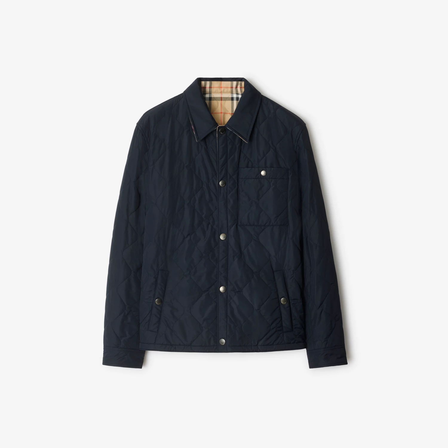 Burberry Reversible Quilted Nylon Overshirt Navy