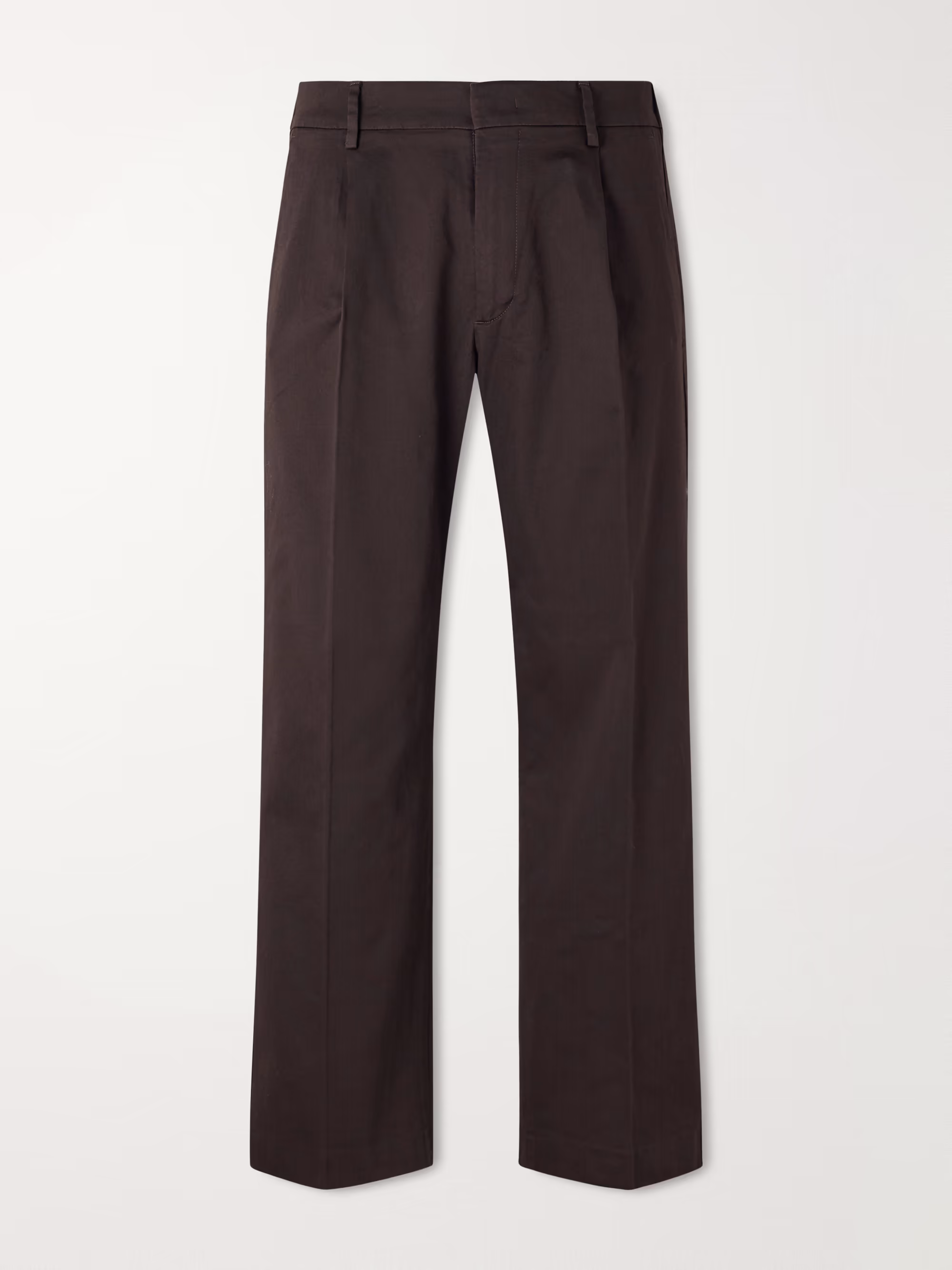 NN07 Kay 1420 Wide-Leg Pleated Organic Cotton-Blend Twill Trousers