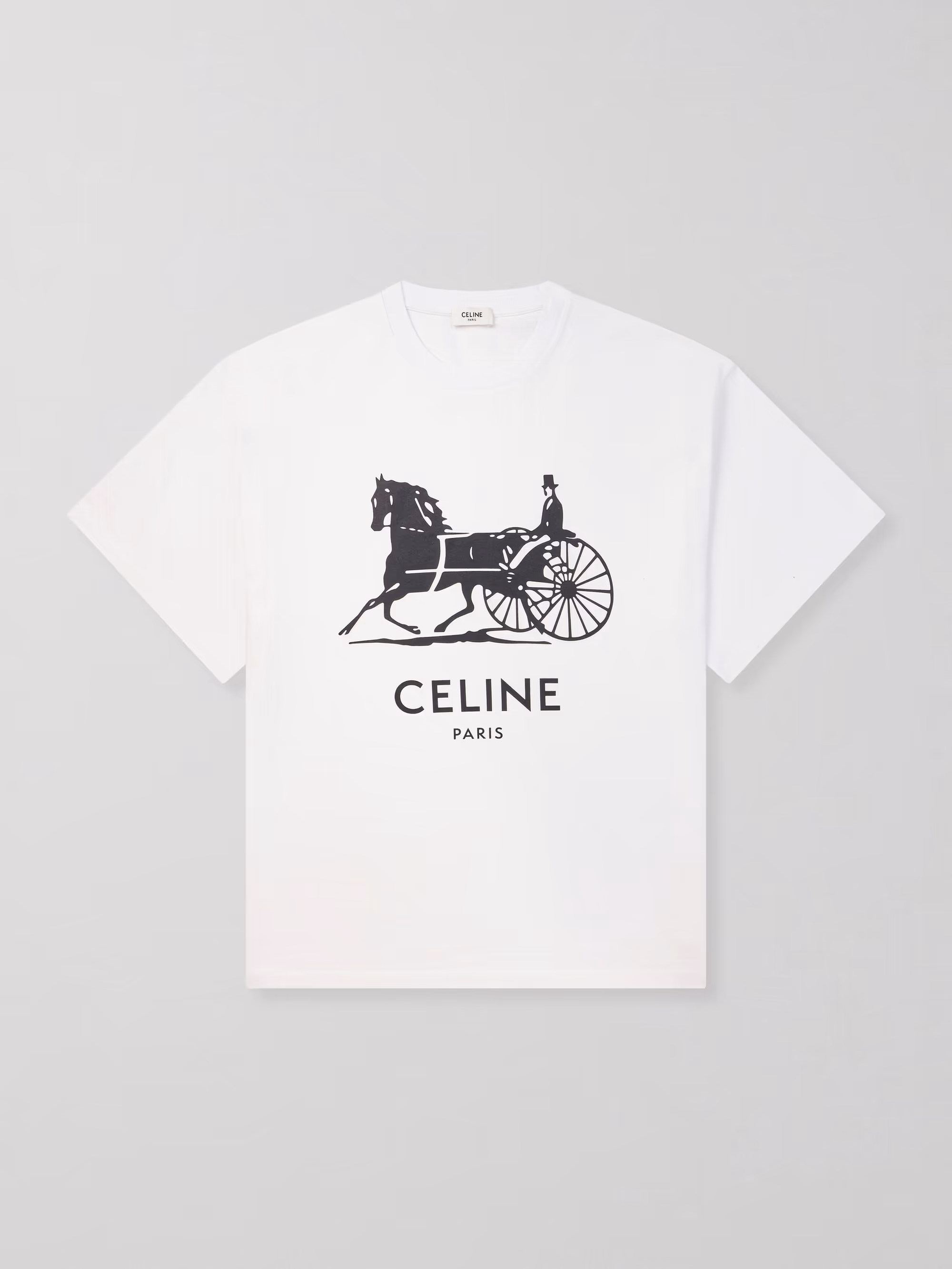 CELINE Logo-Print Cotton-Jersey T-Shirt