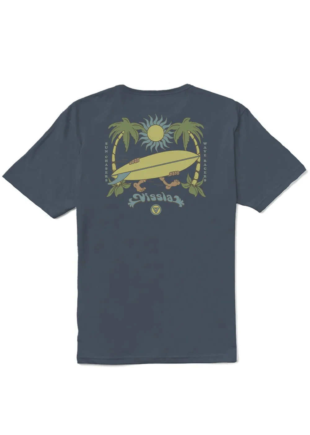 VISSLA Men Out There Organic Tee Blue