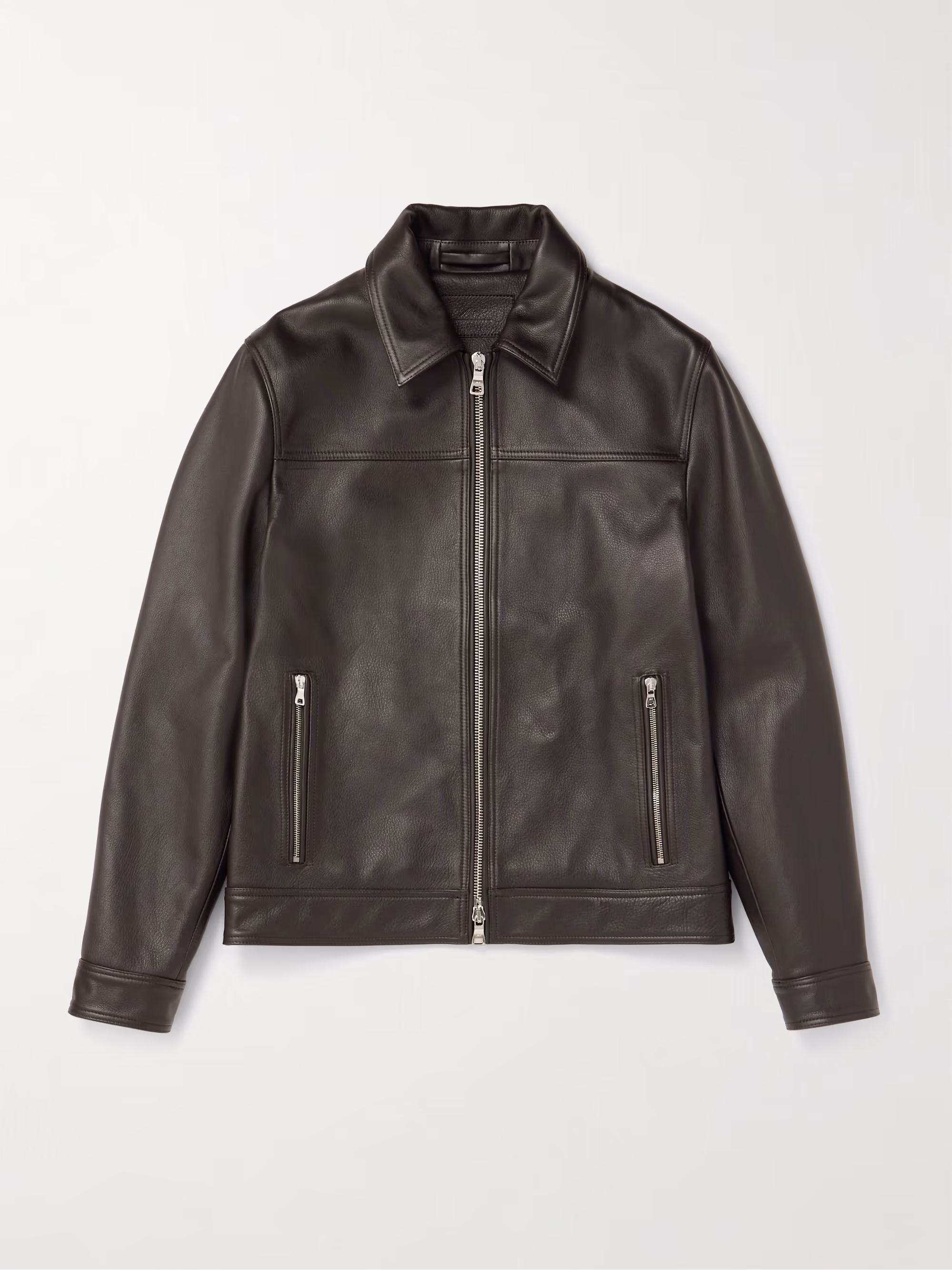 MR P. Full-Grain Leather Coach Jacket