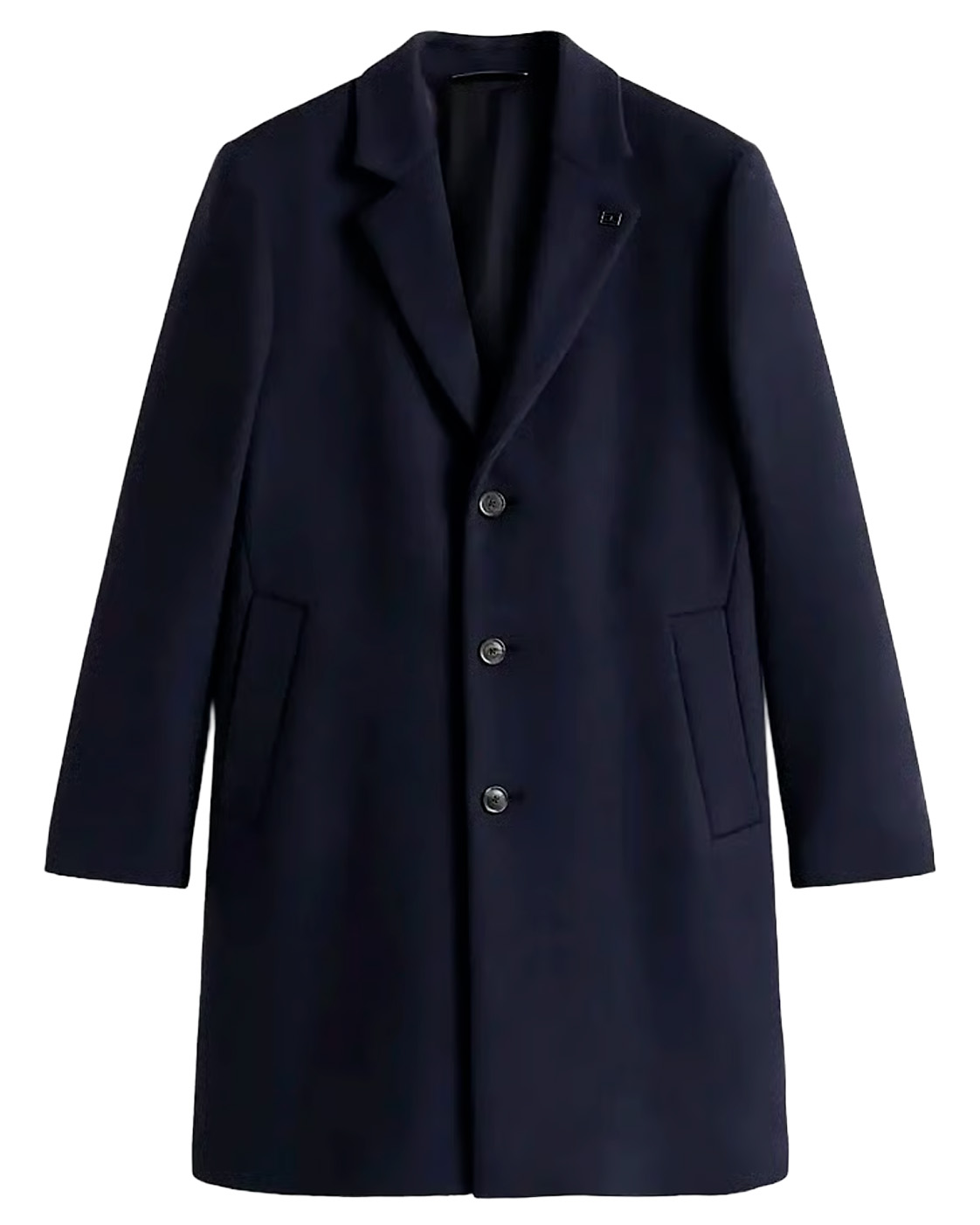 Tommy Hilfiger Navy Wool Overcoat for men