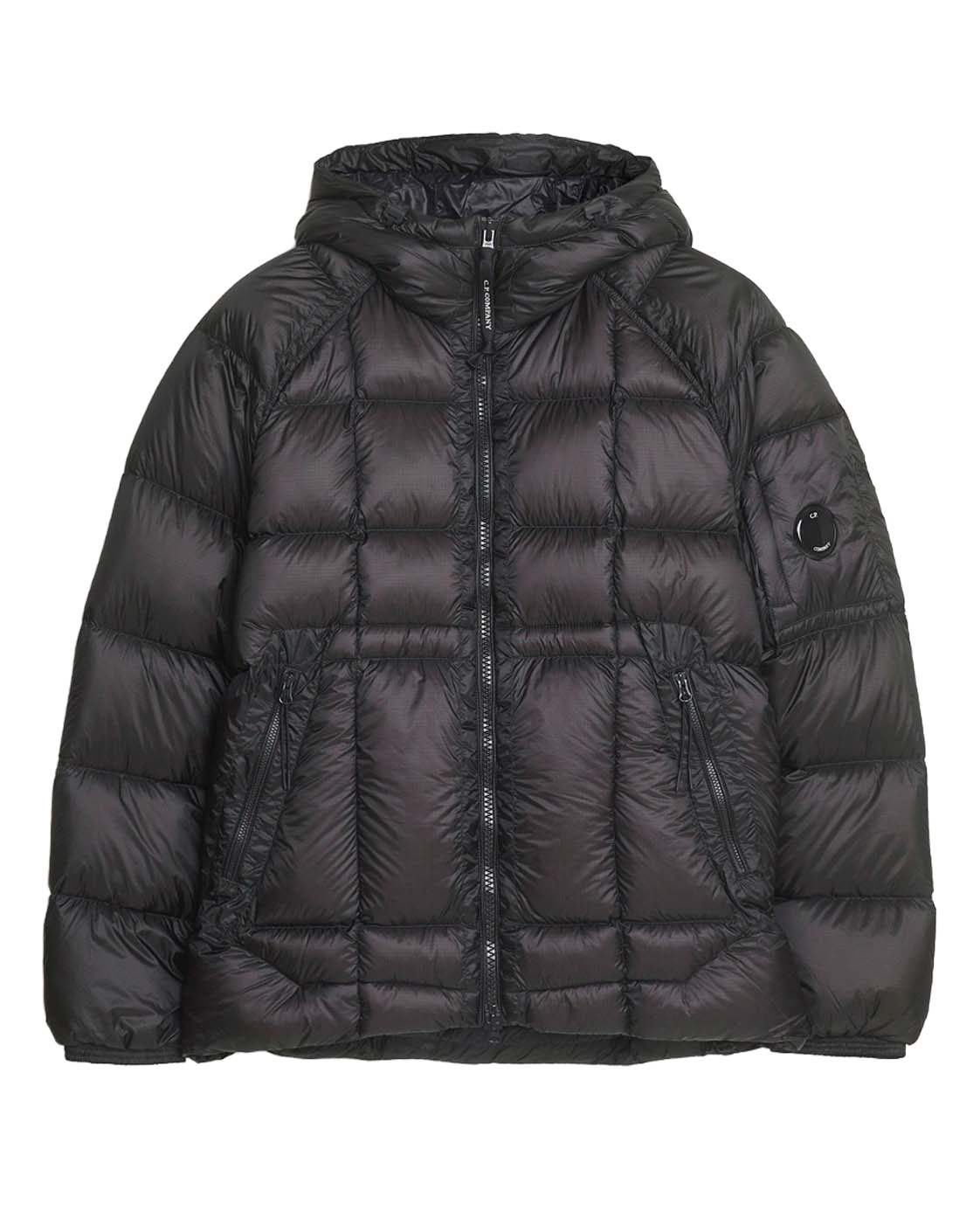 C.P. Company DD Shell Padded Hood Jacket in Black