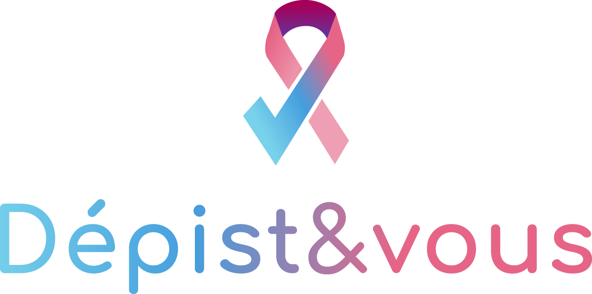 Logo de Healthcare Israel avec un symbole abstrait en dégradé rose et bleu au-dessus du texte.