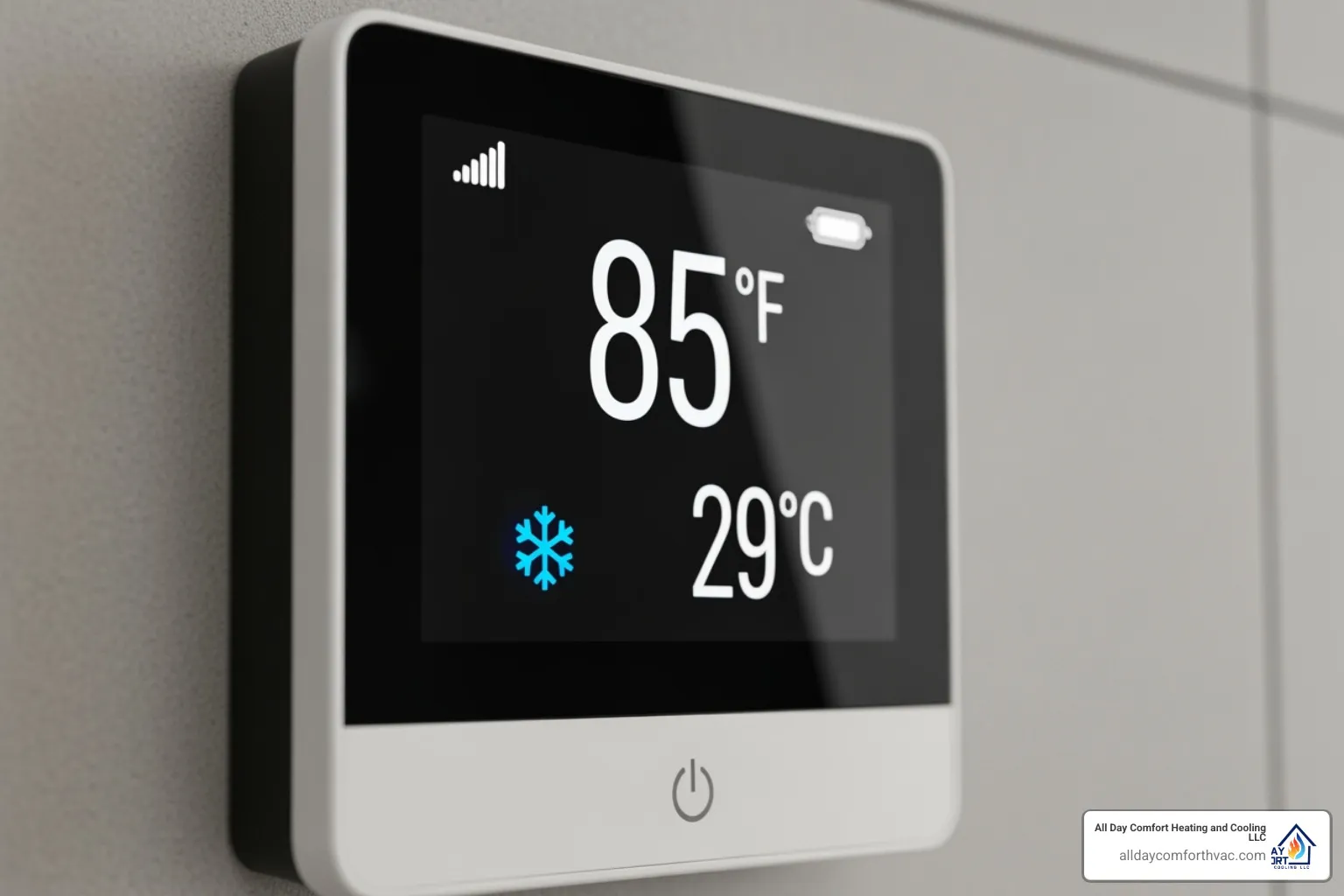 Thermostat showing a high temperature despite the AC running - ac repair independence mo