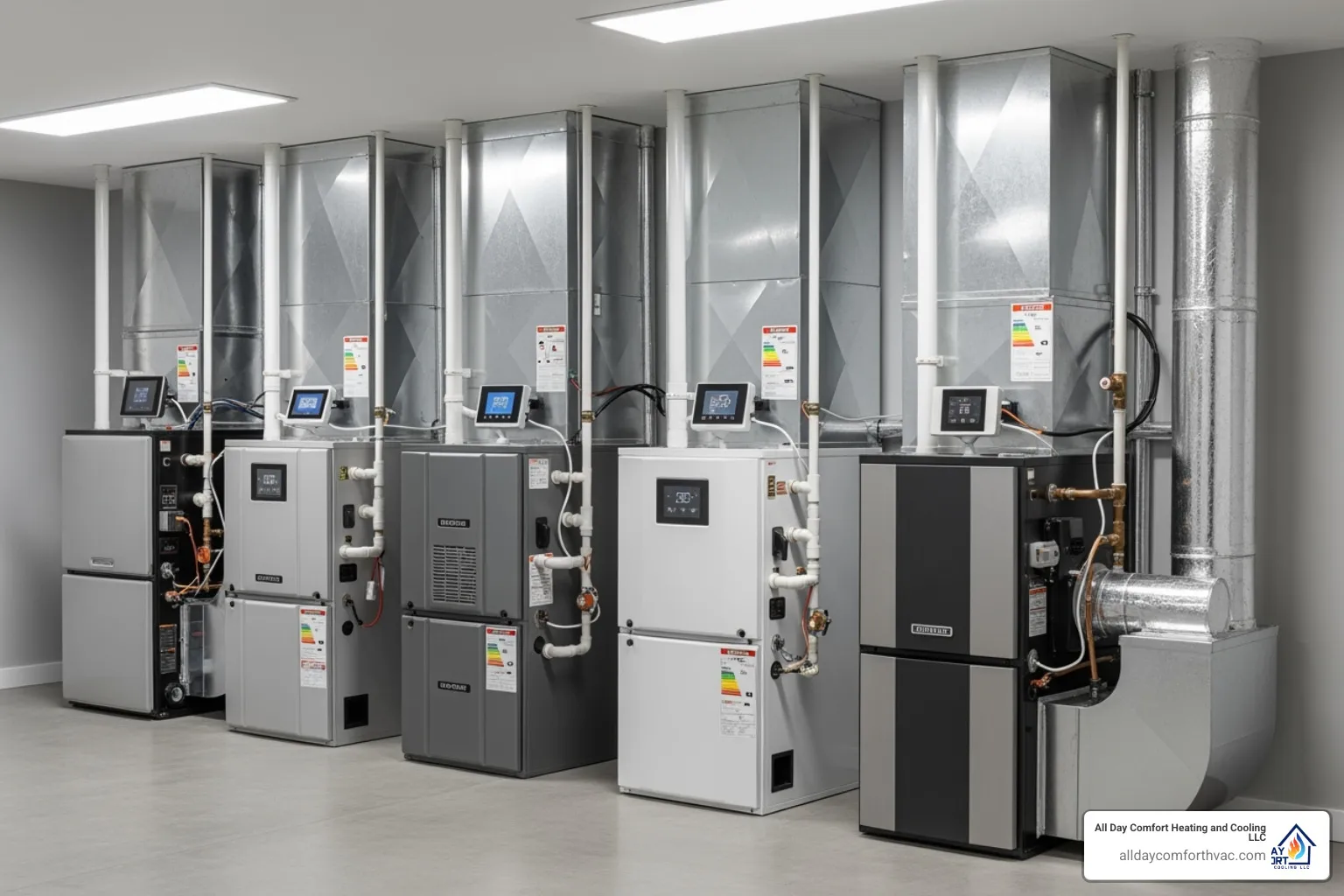 different types of modern, high-efficiency furnaces - furnace installation independence mo