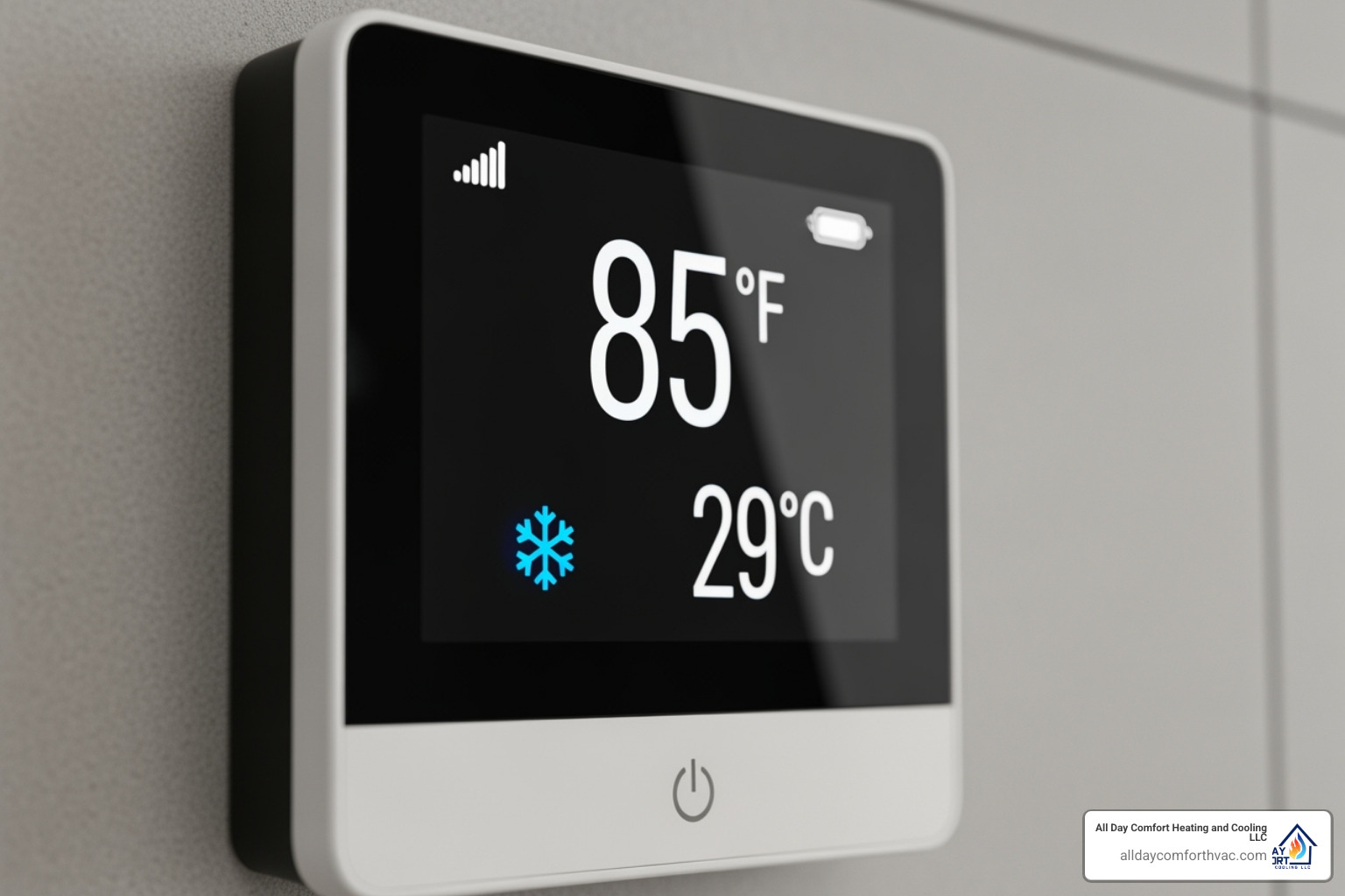 Thermostat showing a high temperature despite the AC running - ac repair independence mo