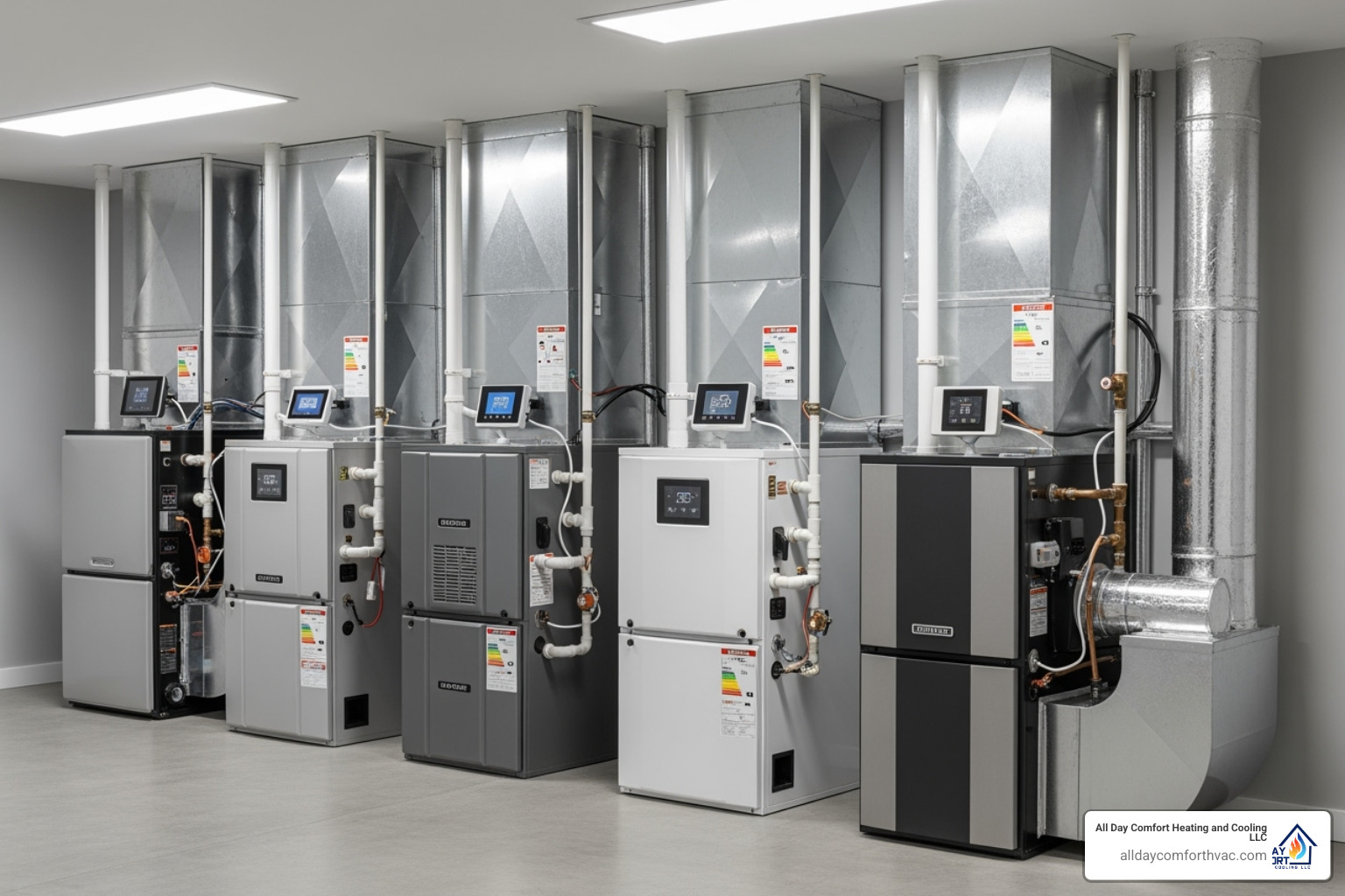 different types of modern, high-efficiency furnaces - furnace installation independence mo