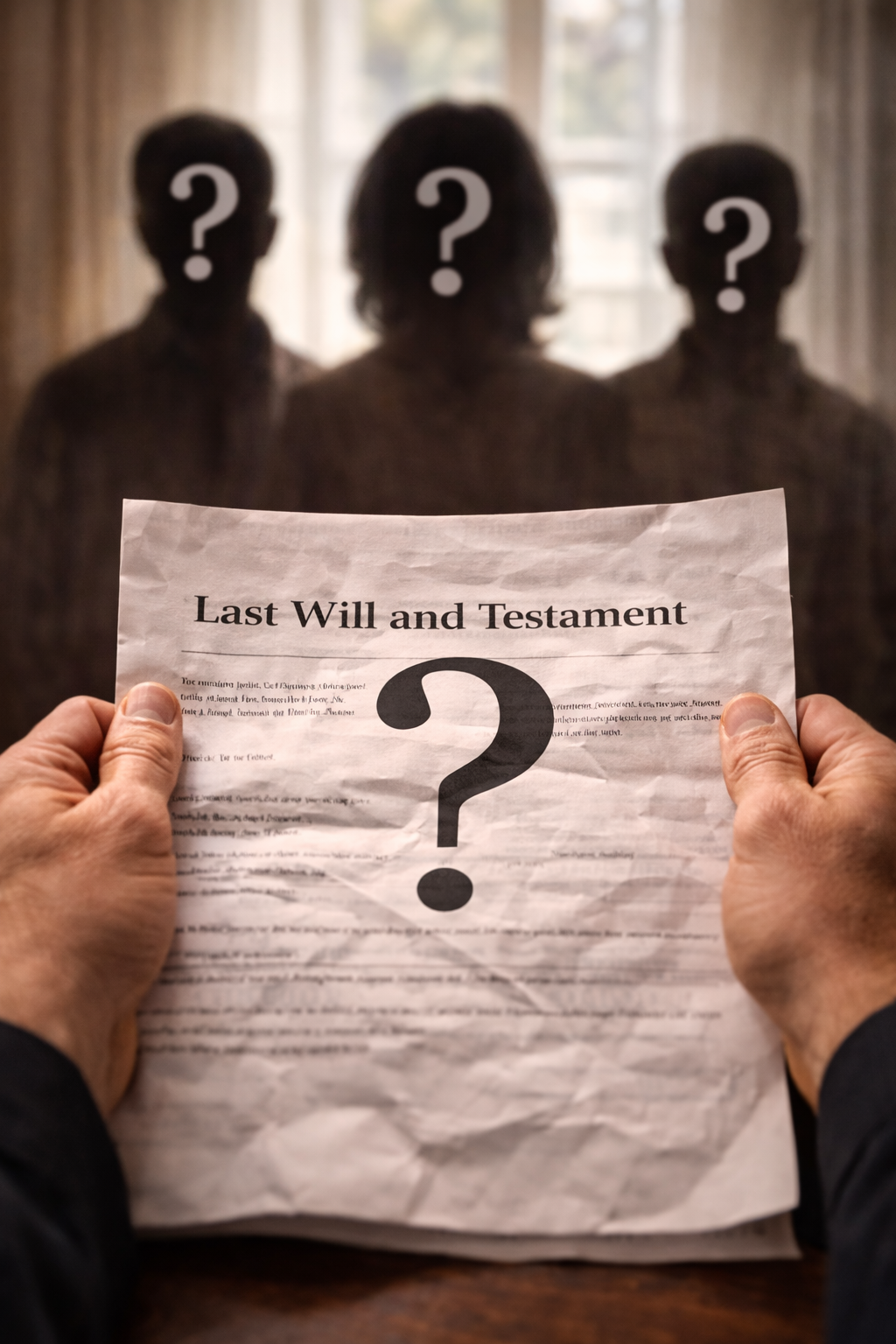 Questionable Will being held by Judge in front of questionable people