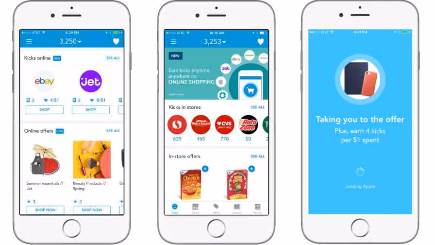 shopkick earn cash back. permission.io earn tokens