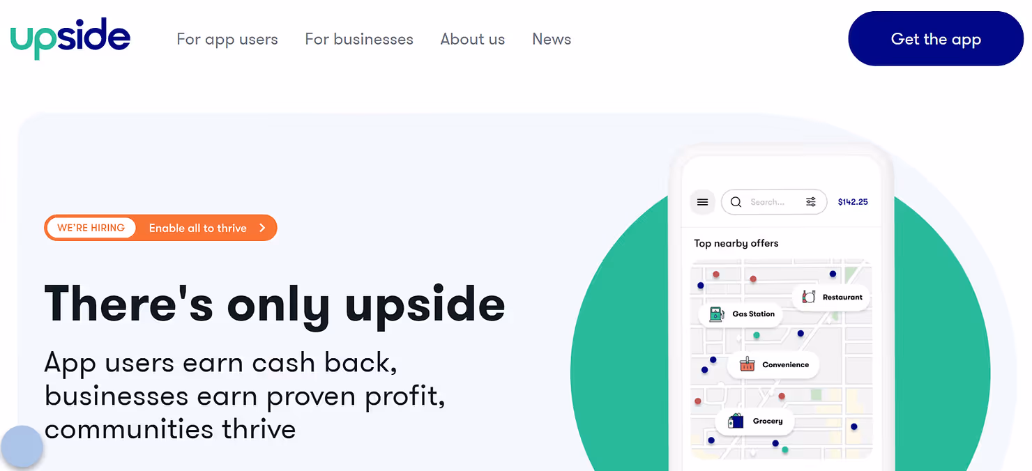 get upside earns cash back. permission.io earns crypto through your data. 