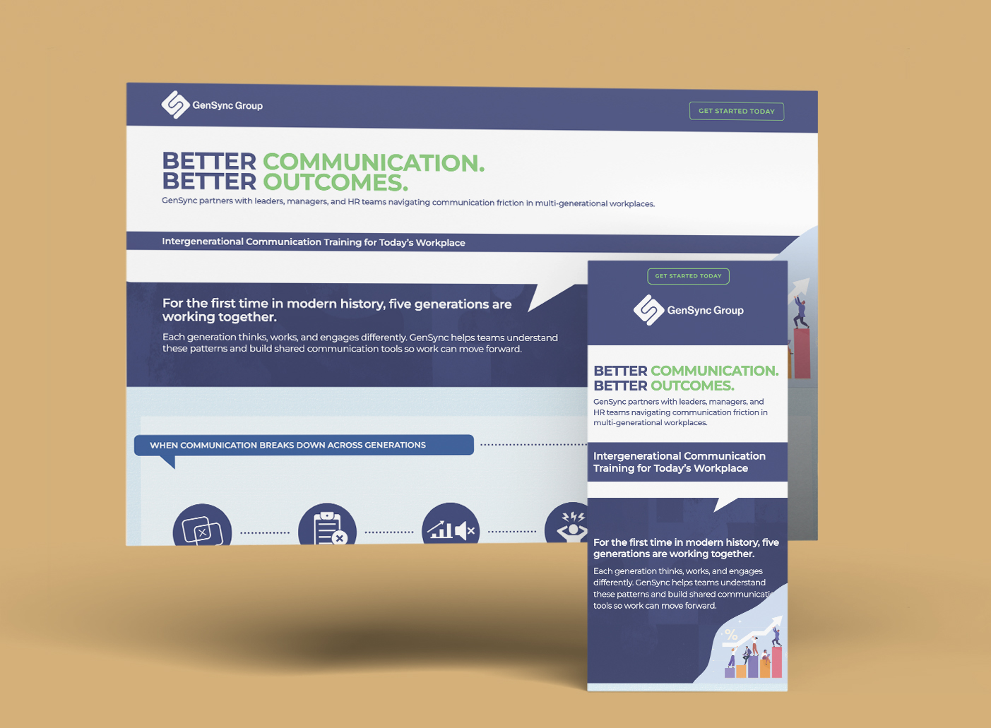 Webflow landing page design for startup brand