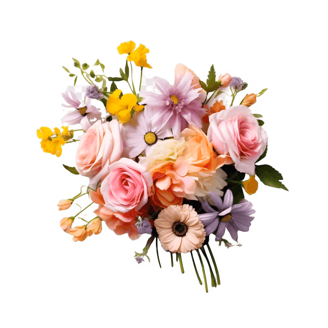 A soft bouquet in delicate pink and nude tones. 
