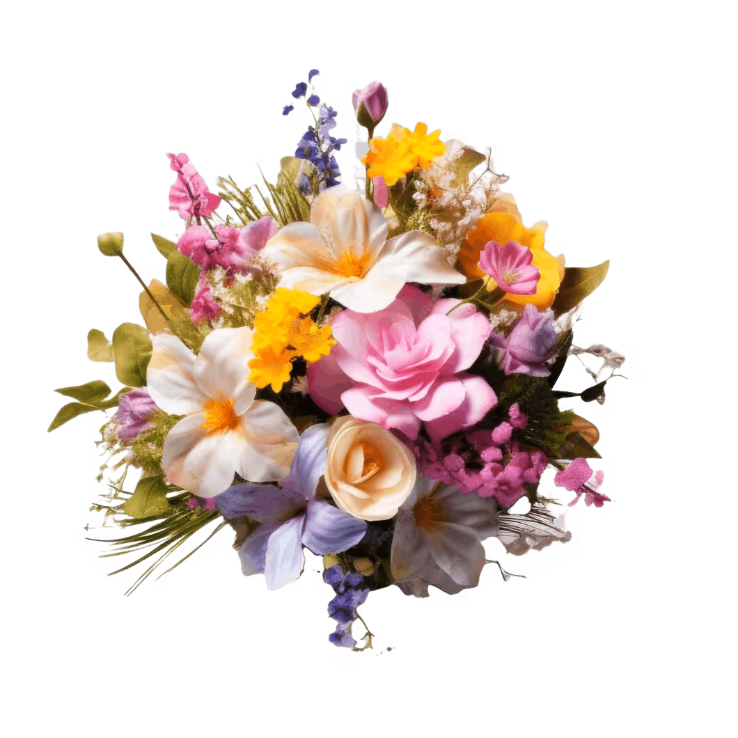 Inspired by early spring flowers and fresh greenery. 