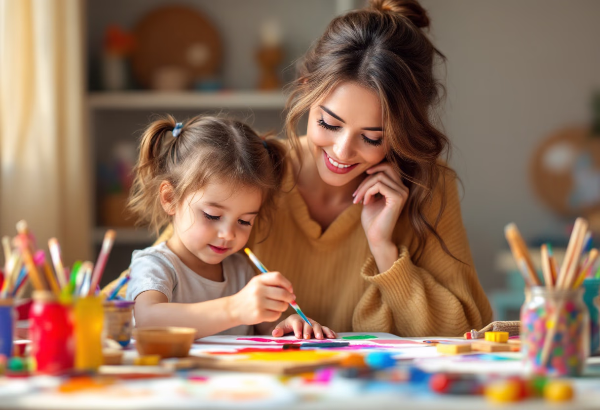 image of teacher with students