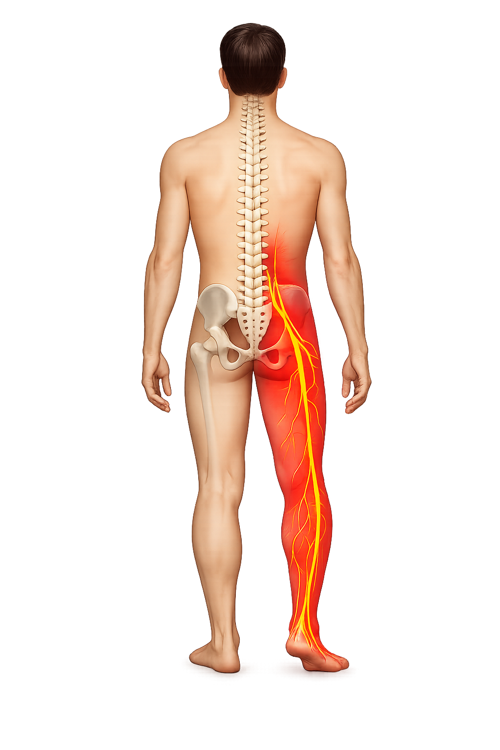 Sciatica symptoms and leg pain