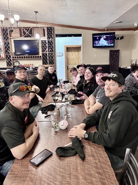 Meadows Valley Fire Fighters after training classes with Southern Idaho Firefighters Association (SIFA) in Burley, ID. Chief Doug Buys said classes ranged from EVOC, Instructor, Extrication, and Fire Inspections on top of the 140 hour course they have been taking all winter to become IFSAC FF1 certified. Photo credit: Kayrene Brown.