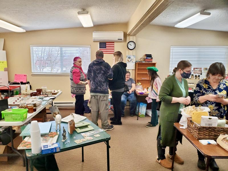 The Council Valley Barter Market in action at the Council Library. Photo credit: Camille Collings