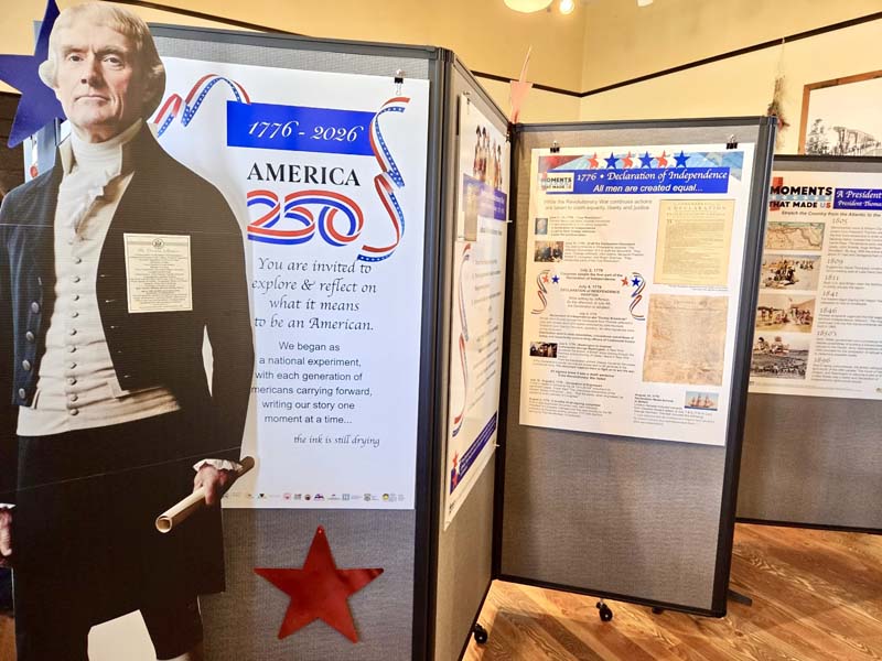 The Adams County Historical Society has a new display open through the summer titled “Moments that Made Us.” Photo credit: Rachel Reynaga.