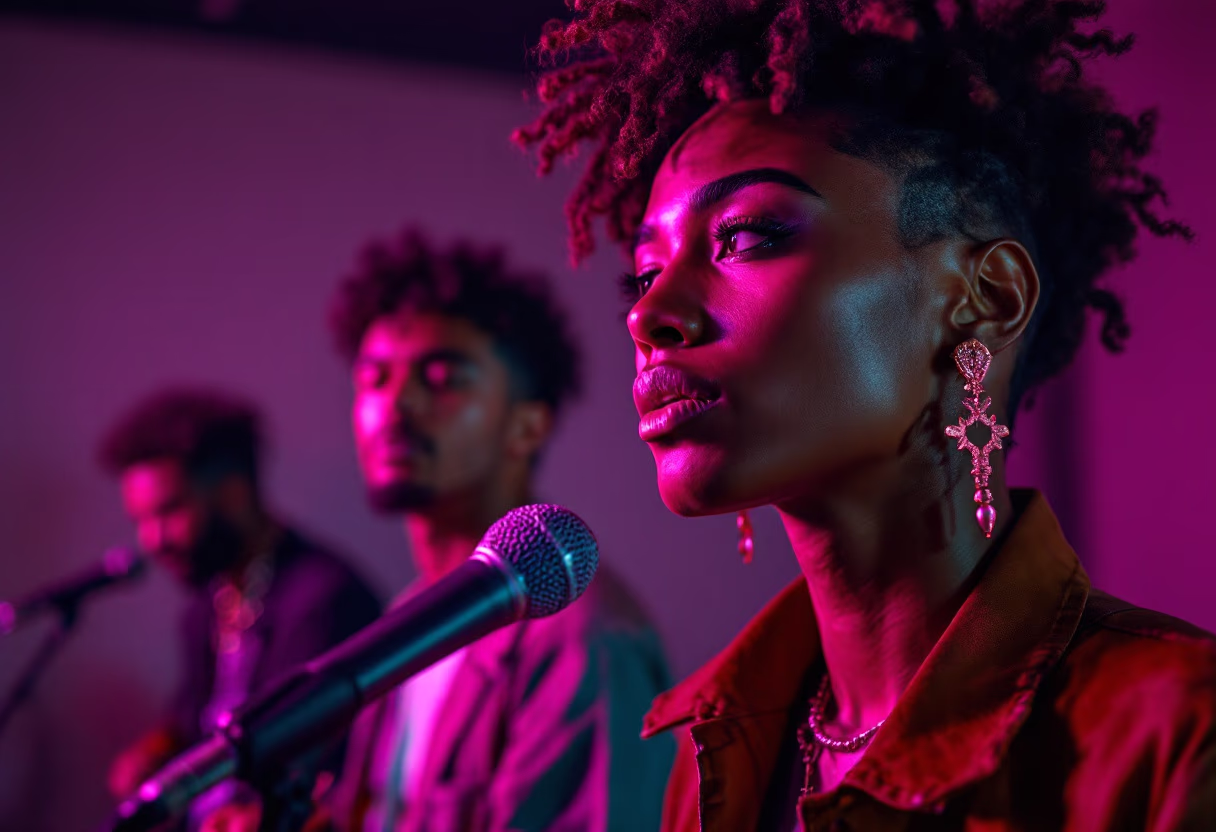 image of band rehearsing