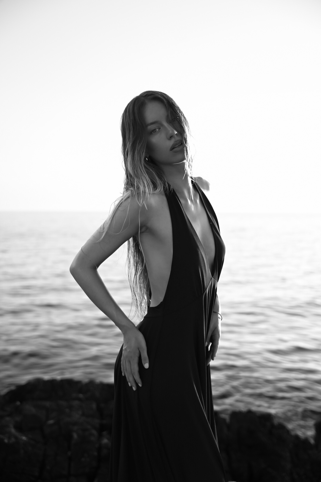 Framn Studio runway fashion campaign by the sea