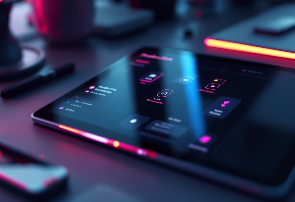 interface screenshot of the software interface (for a productivity tools business)
