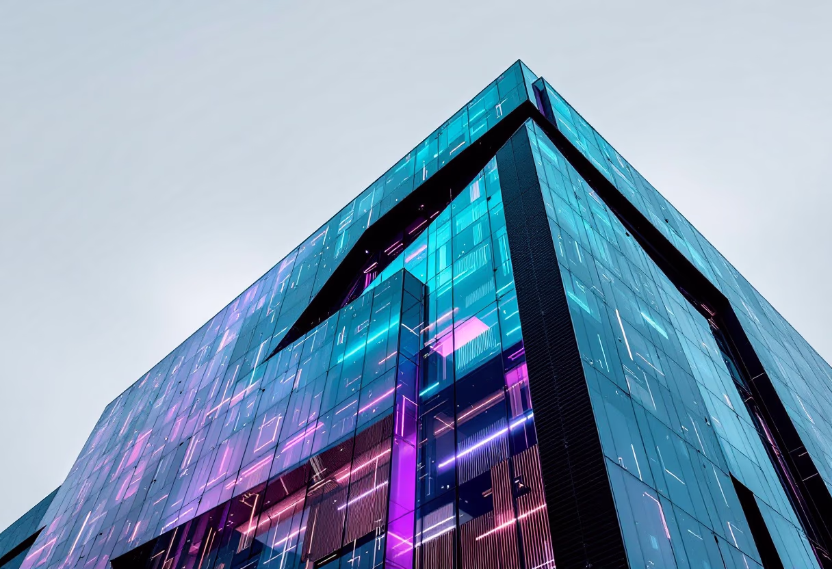 [background image] image of a modern office building (for an ai healthcare company).