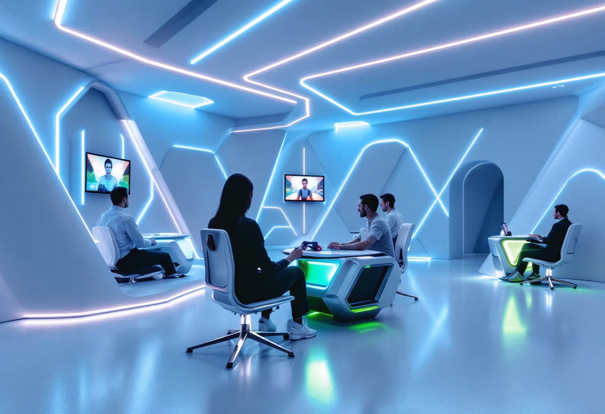 image of a welcoming gaming environment (for a gaming and entertainment)