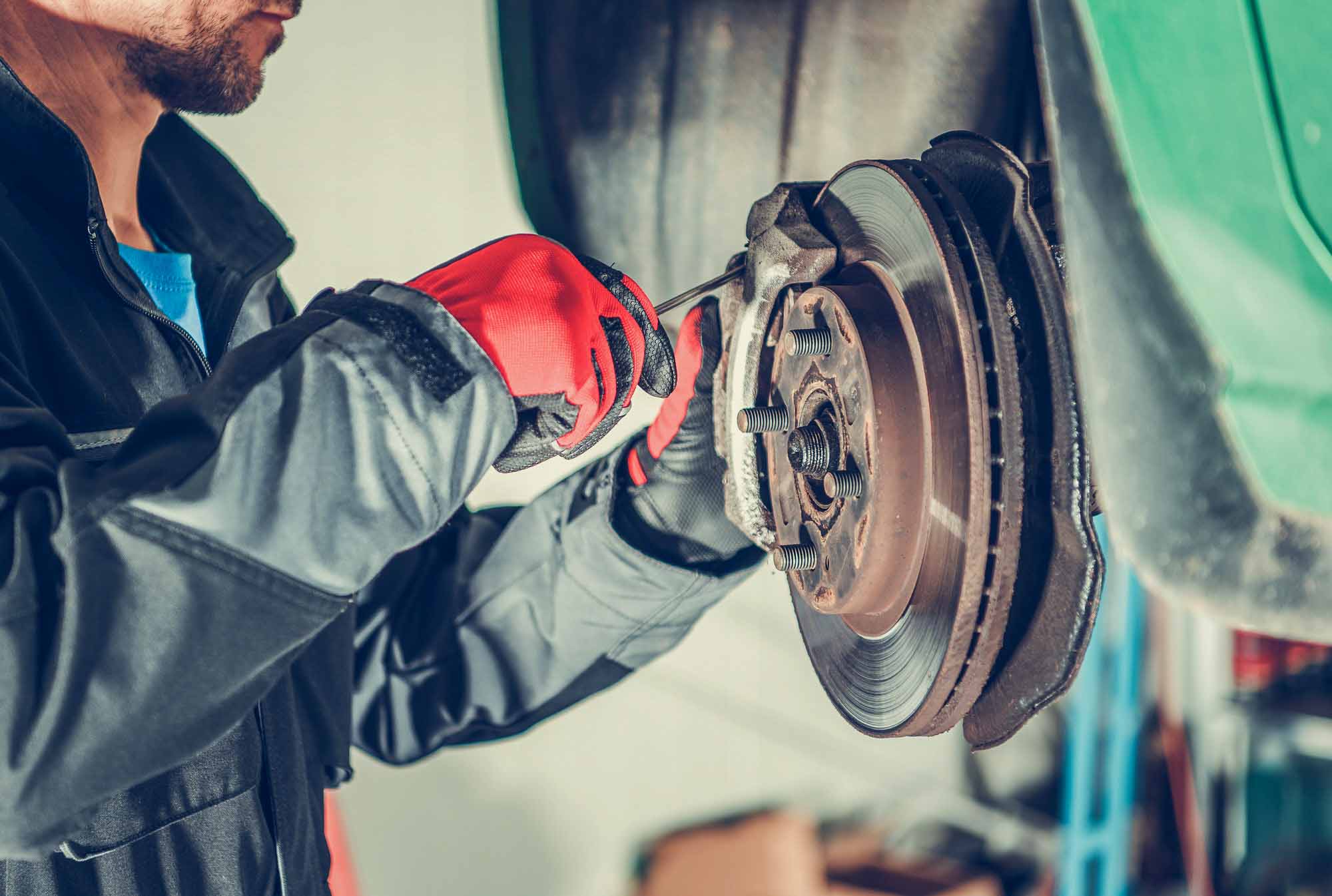 Brake and ABS service on a Mercedes-Benz at EBB Elite in Fontana