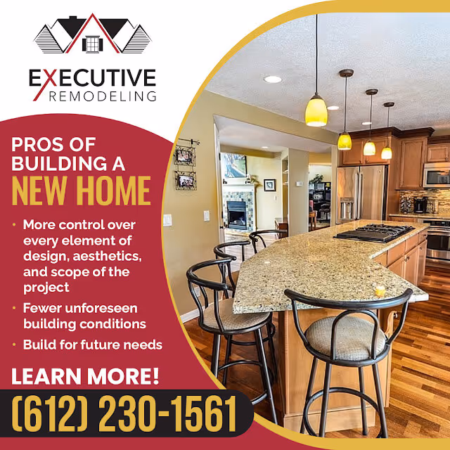 Discover the pros of building a new home by Executive Remodeling