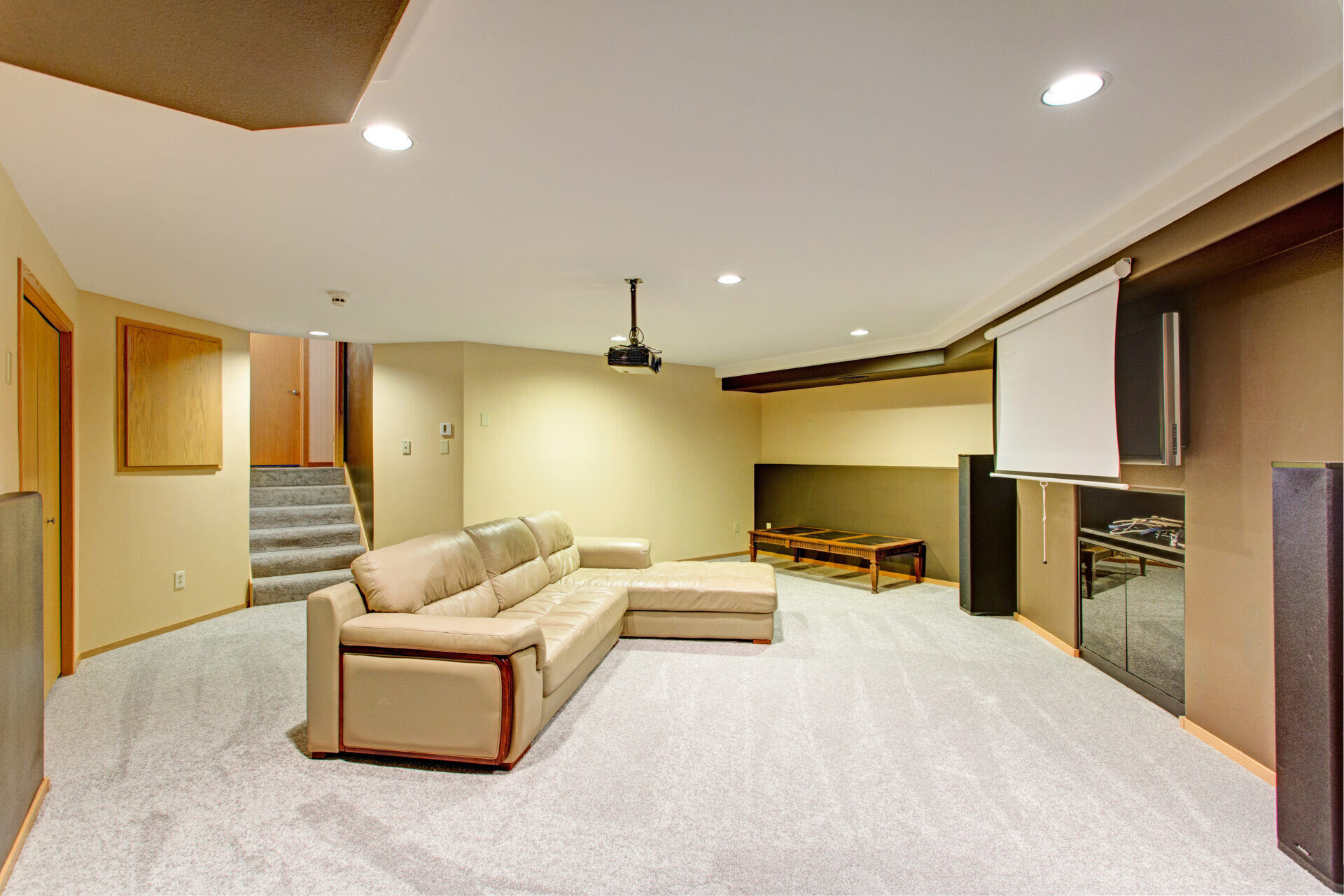 Thoughtfully designed finished basement in a St. Louis Park home