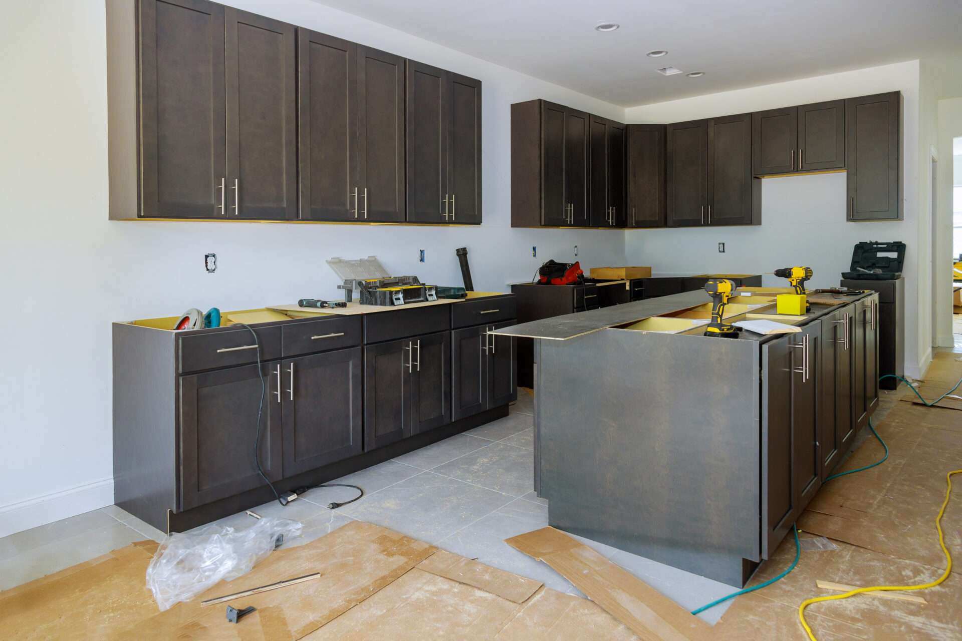 Whole-home remodel underway in an Edina home, showing the project timeline in action