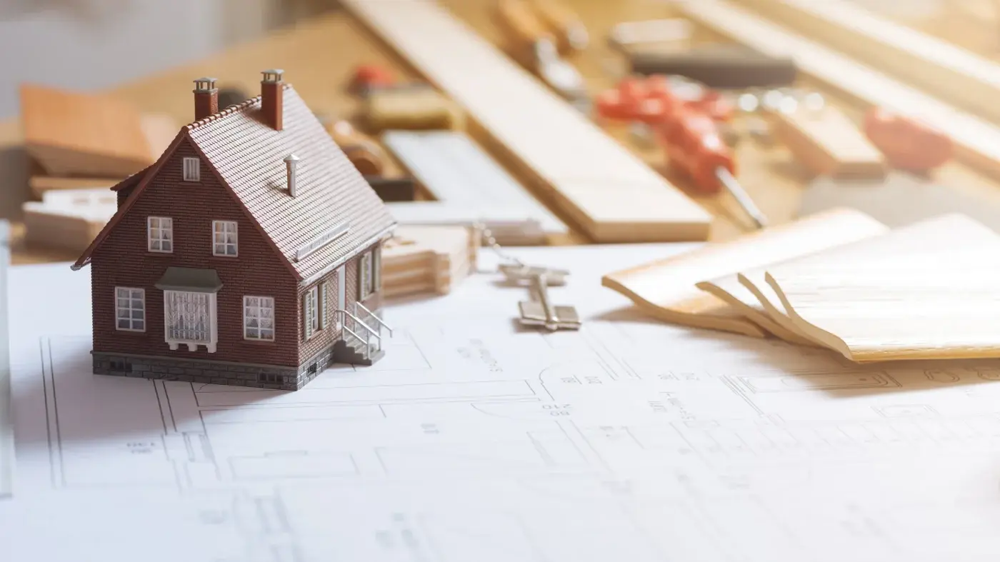 Licensed contractors at work on a whole-house remodeling project