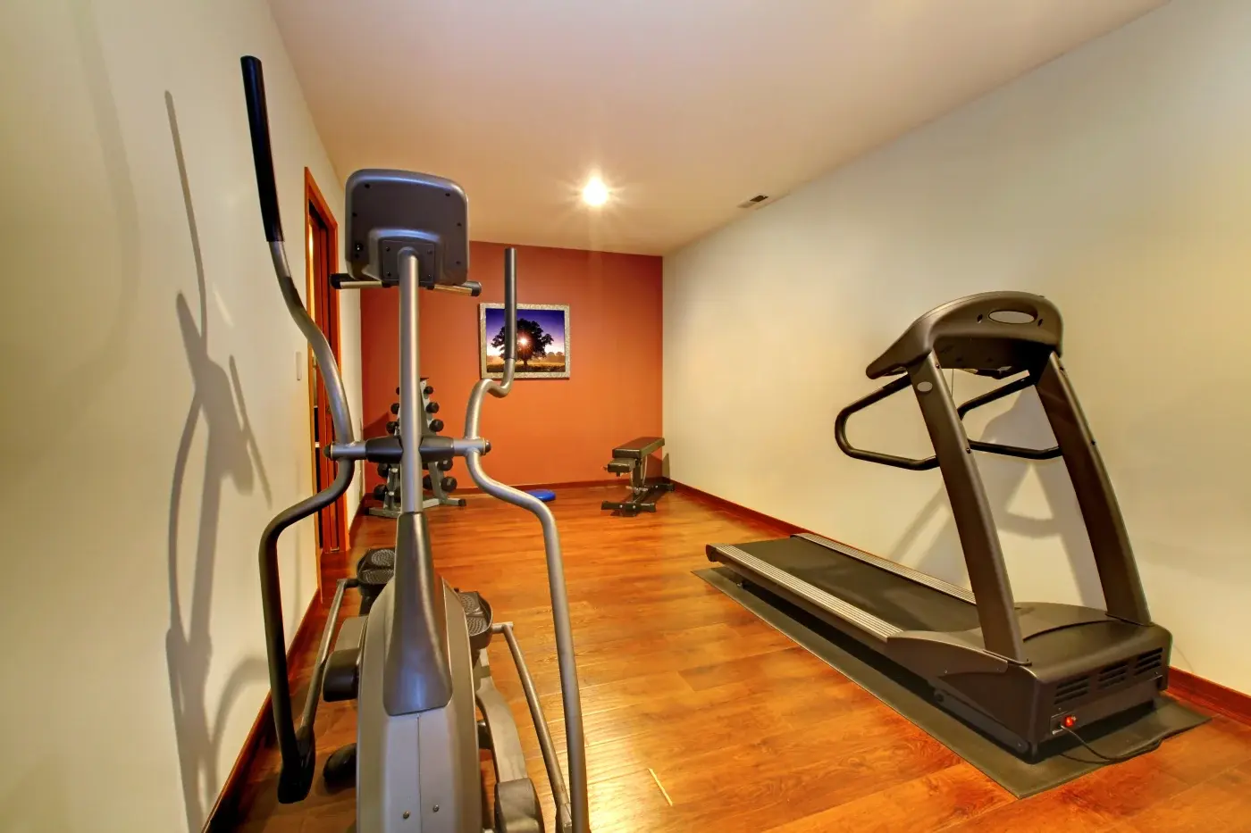 Basement home gym created during a Minneapolis basement remodel