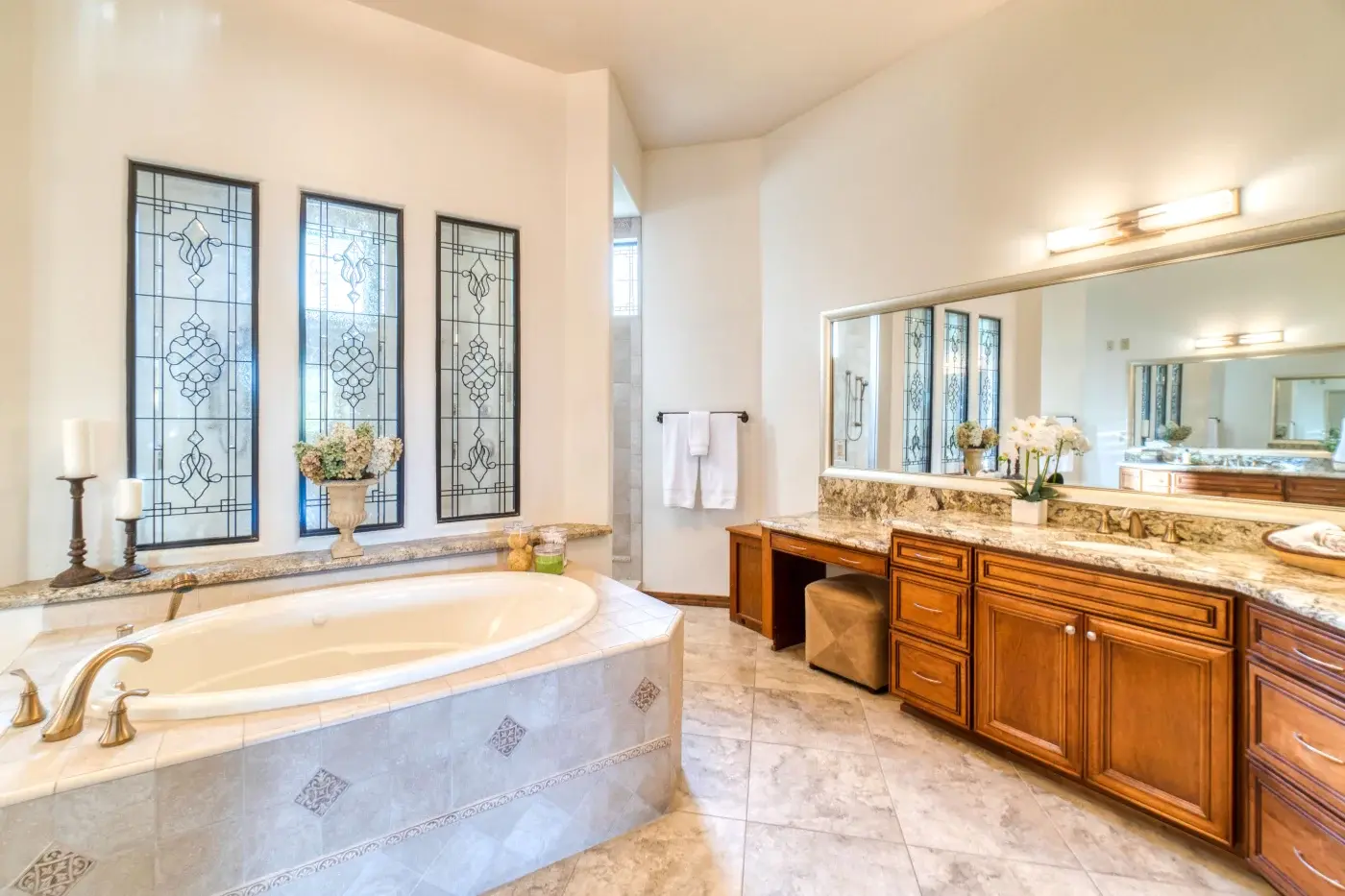 Upgraded shower and finishes in a Hopkins bathroom remodel