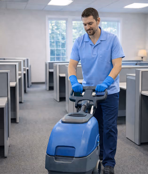 Cleaner vacuuming