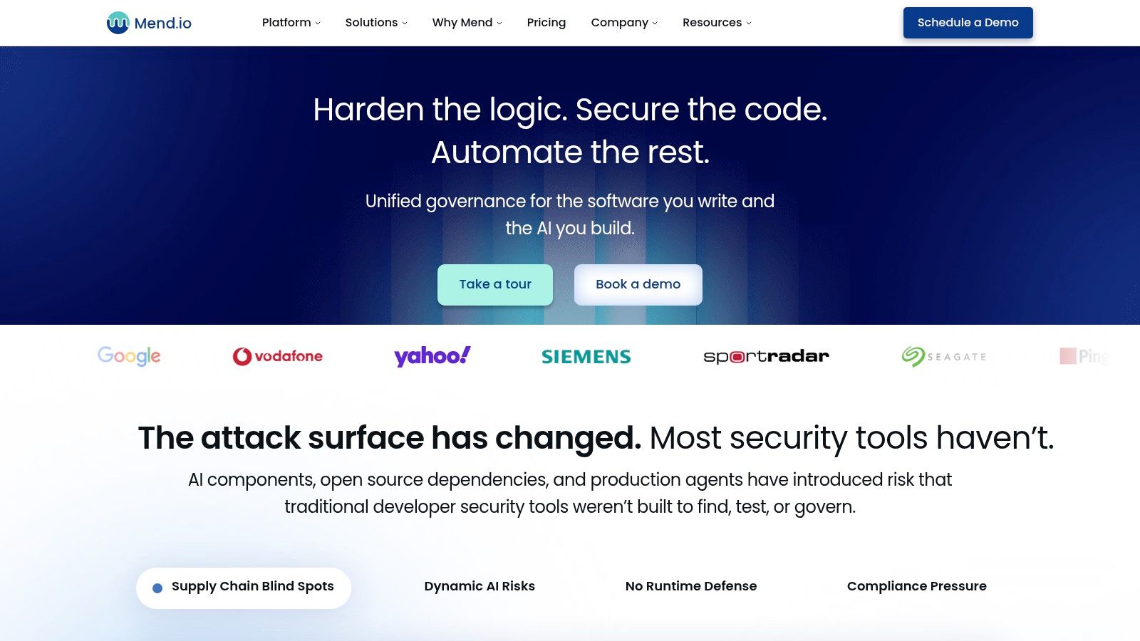 Mend AppSec platform