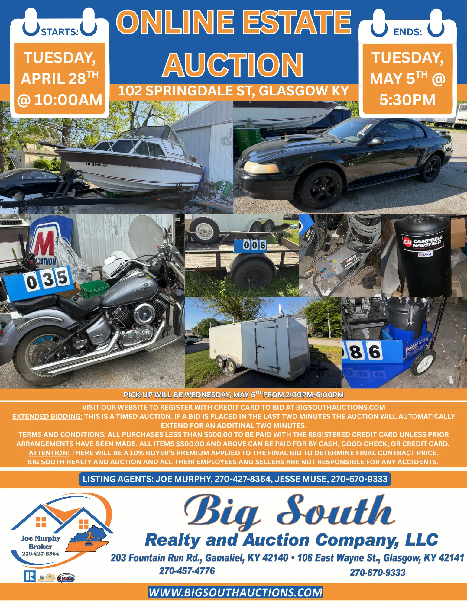 Online Moore Estate Auction