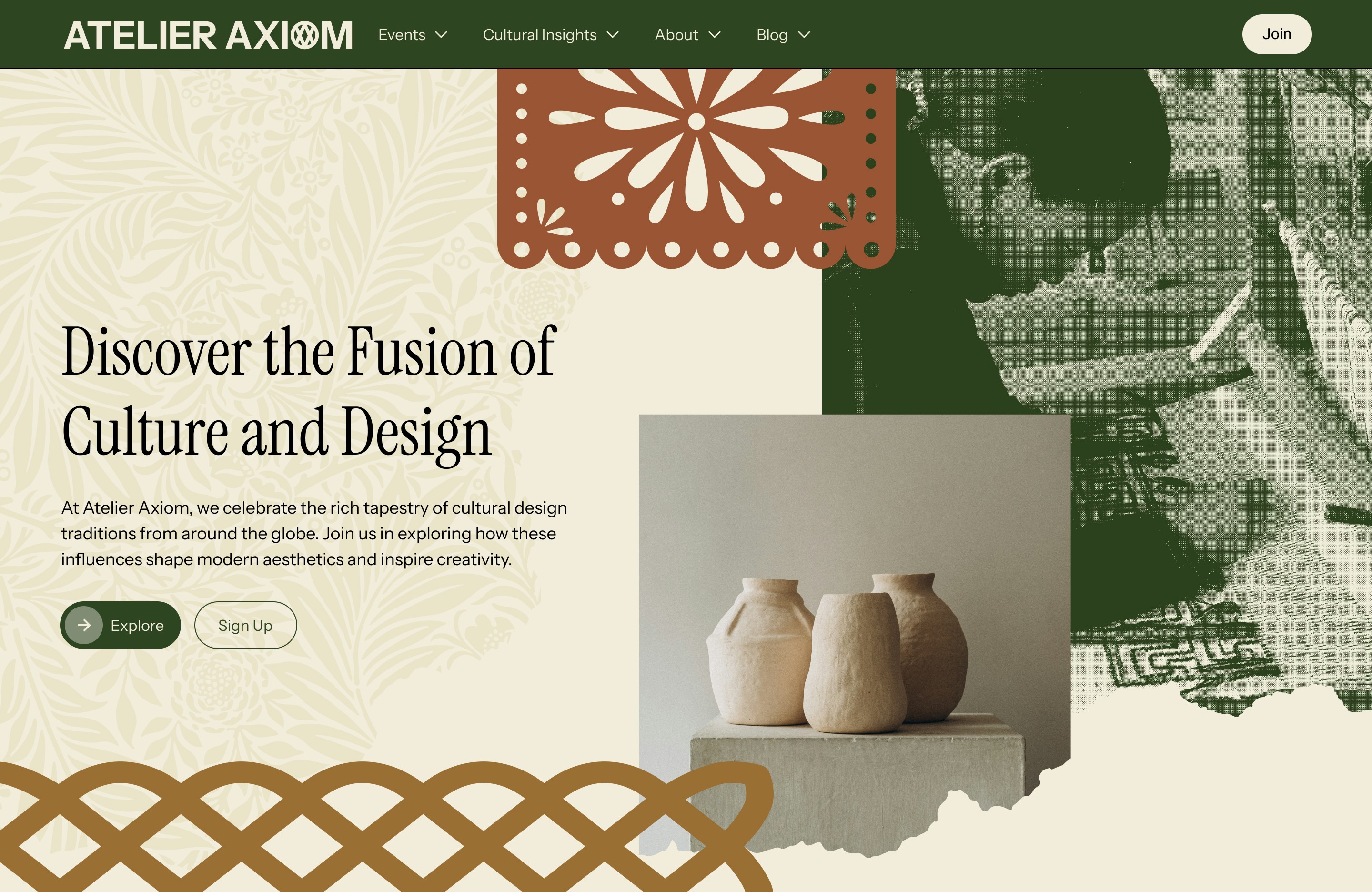 A mockup of a project