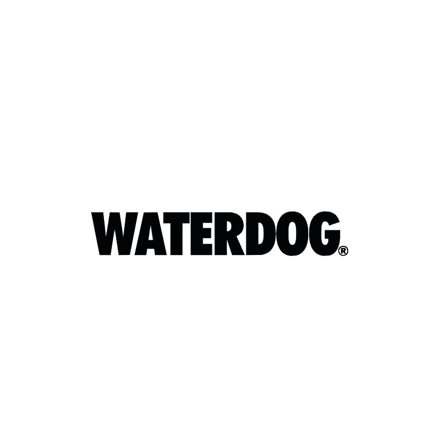 Bold black text reading 'WATERDOG' on a white background with a registered trademark symbol.