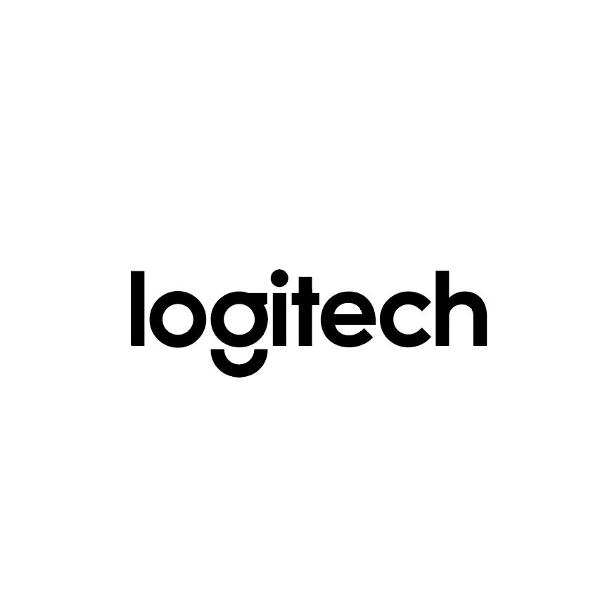 Logitech wordmark logo in black on a white background.
