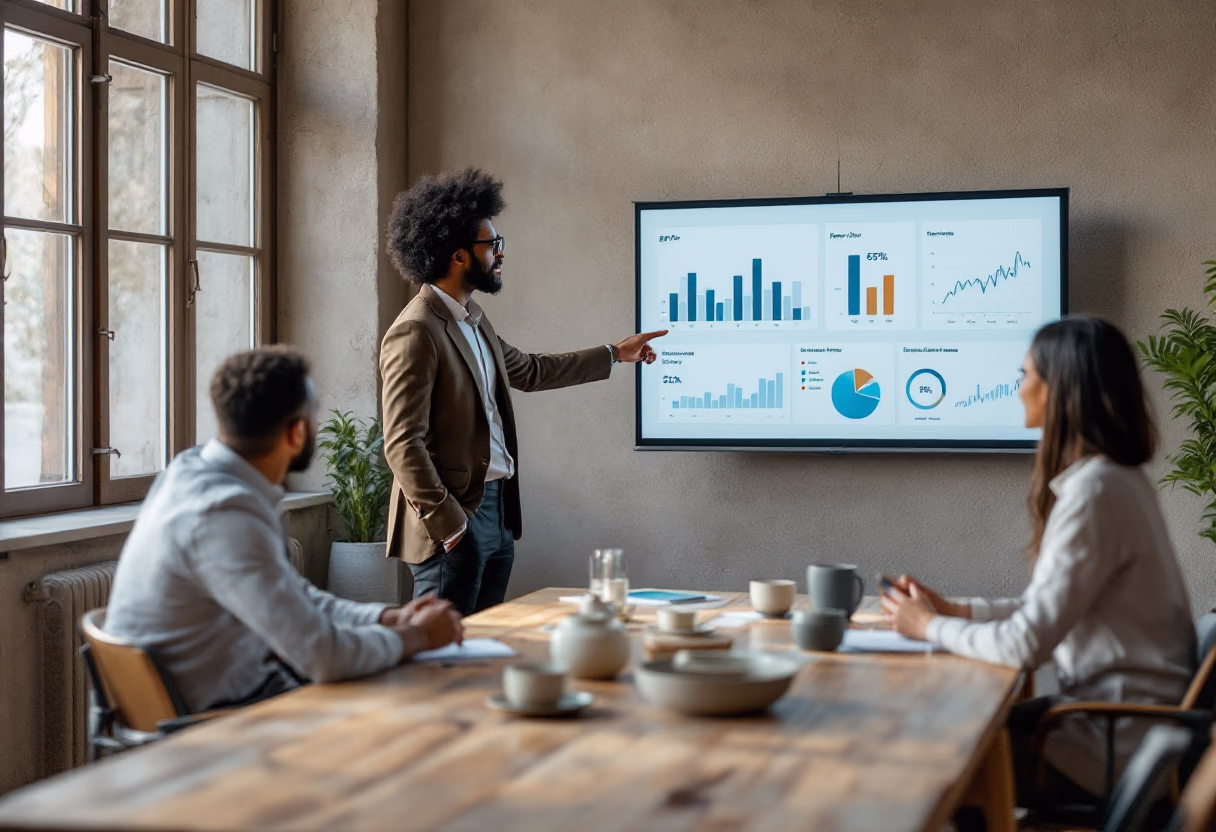 image of consultant advising a business