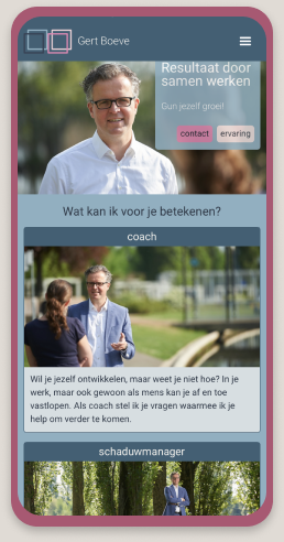 Design van website Gert Boeve