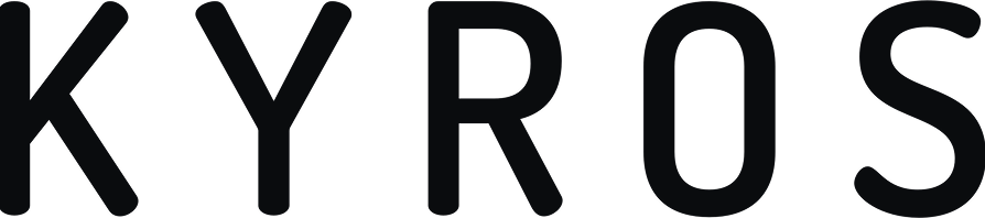 Black text logo displaying the word KYROS in uppercase letters.
